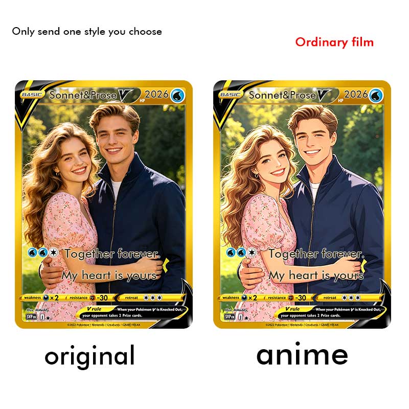 Pet Portrait Custom - Cartes Pokémon personnalisées style anime, portrait