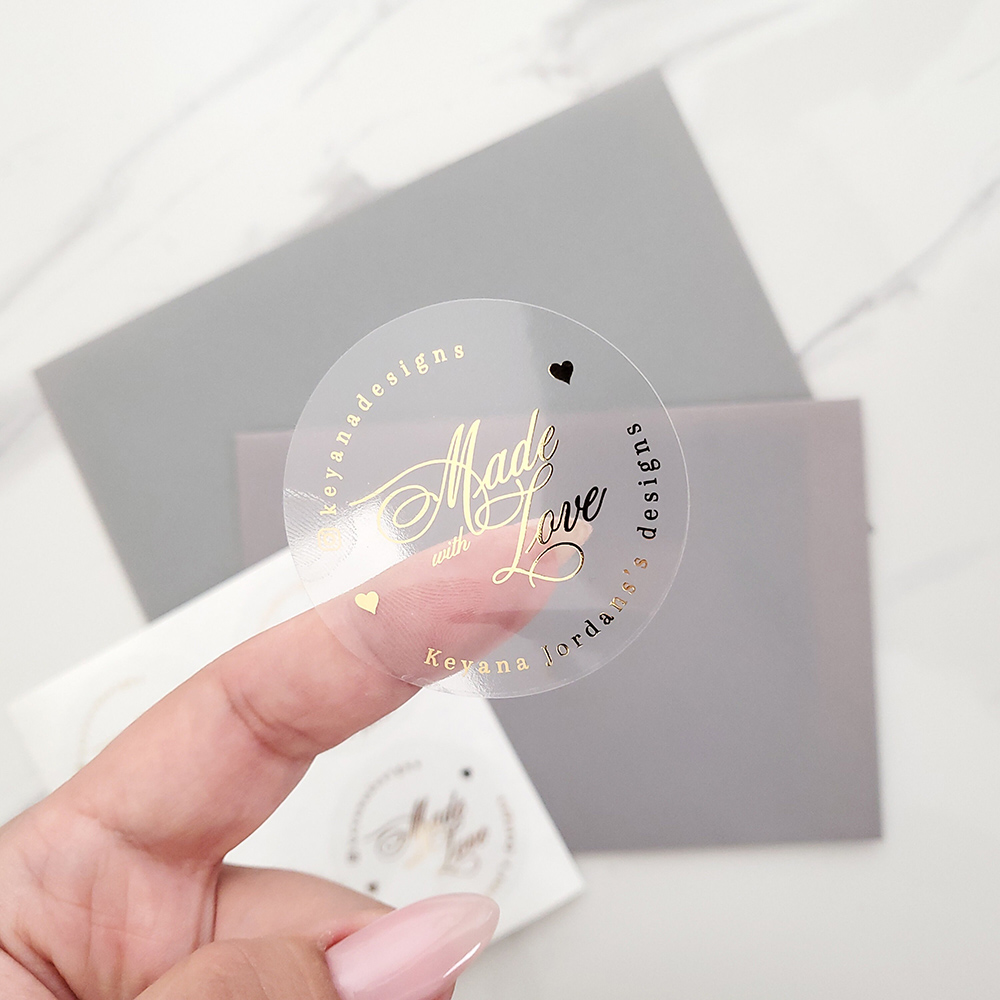 Personalised Candle Label - Étiquettes autocollantes rondes transparentes en feuille
