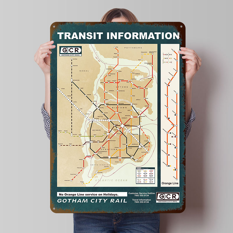 Custom Map Poster - Affiche imprimée de carte de la