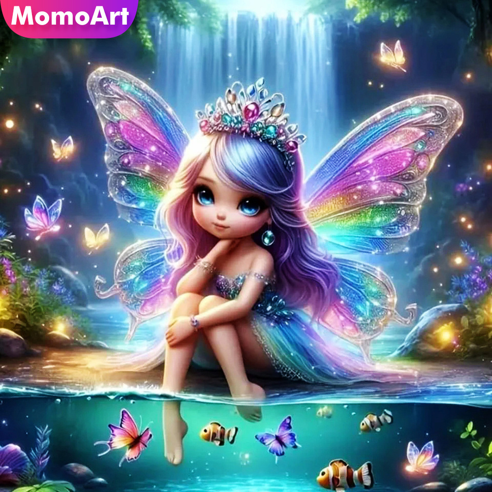 Photo Mosaic Print - Momoart fille diamant mosaïque Portrait nouveau