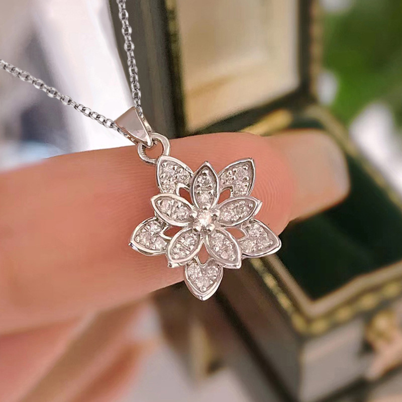 Birth Flower Necklace - Collier de fleurs en argent Sterling